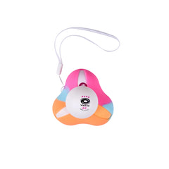 Colorful ping pong paddle with YINHE branding on a light gray background