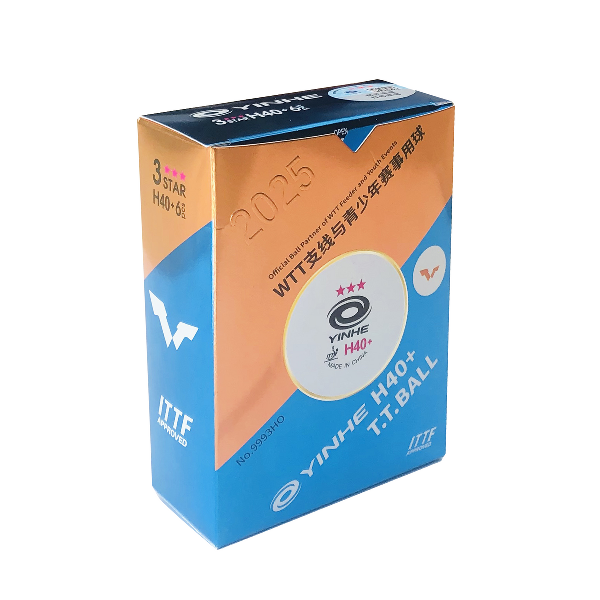 YINHE 3-Star H40+ WTT ITTF Table Tennis Ball  6 PCES