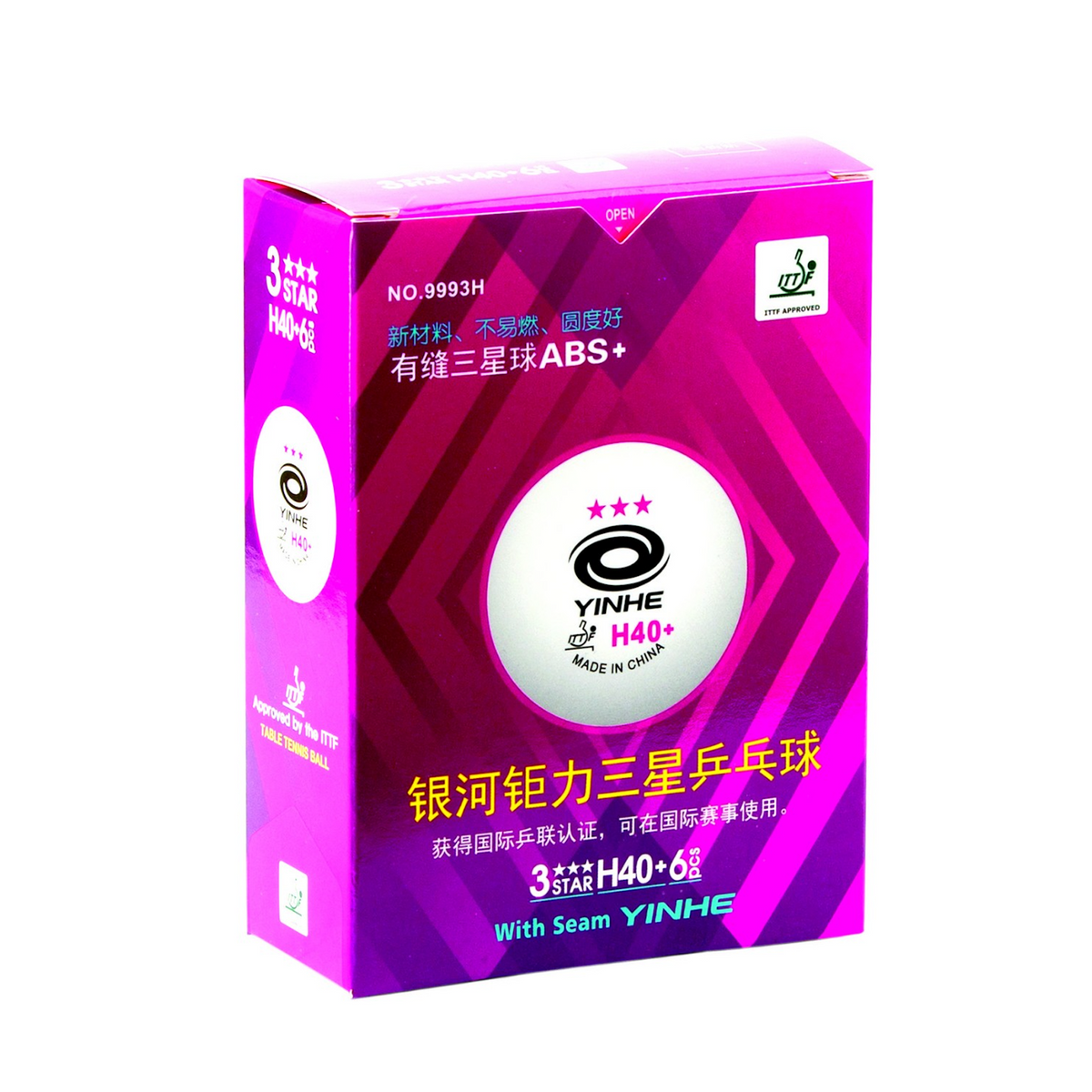 YINHE 3-Star H40+ Table Tennis Ball 6 PCES
